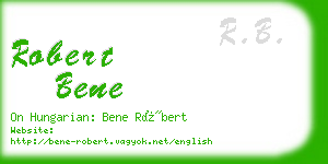 robert bene business card